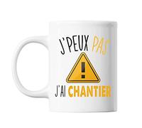 Mug Chantier j'peux pas Blanc