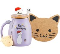 Mug Chat en Céramique Mignon pour Café et Thé 350 ml violet Vendos85