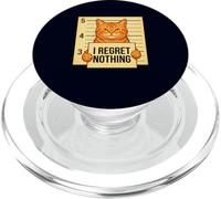 Mug Chat I Regret Nothing Funny Sarcasm Bad Feline Jail PopSockets PopGrip pour MagSafe