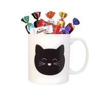 Mug Chat Thermique garni de 15 chocolats Kinder, Daim, Milka & Célébrations | Idéal pour la Fête des Mères