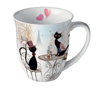 Mug chats parisiens en porcelaine fine 400 ml