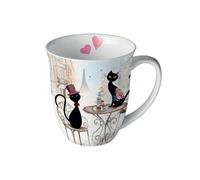 Mug chats parisiens en porcelaine fine 400 ml