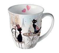 Mug chats parisiens en porcelaine fine 400 ml