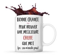 Mug Cheffe Ça N'existe Pas Tasse Cadeau Travail Métier Départ Retraite Collègue Anniversaire Noël