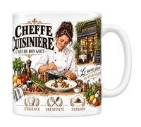 Mug Cheffe Cuisinière - L'Art du Bon Goût - Céramique 330 ml