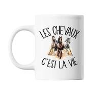 Mug Chevaux C'est La Vie Cavalier Et Cavalière Tasse Cadeau Personnalisé