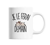 Mug Chèvre Je Le Ferai Demain Tasse Cadeau Personnalisé