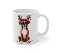 Mug Chien Boxer de Noël - Tasse Festive en Céramique pour Enfant et Adulte