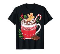 Mug chocolat chaud biscuit pain d'épice Noël vacances T-Shirt