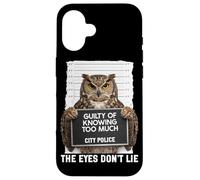 Mug Chouette Coupable de Savoir trop Que Les Yeux ne se posent Pas Coque pour iPhone 16