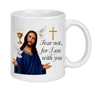 Mug chrétien Jésus - Do Not Be Afraid, for I Am with You Cadeau religieux, Verse de la Bible, comme cadeau de prière pour les croyants dévots des hommes et des femmes