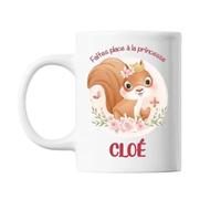 Mug Cloé Princesse Écureuil Tasse Cadeau Bébé Enfant