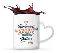 Mug coeur Adopté par un Toutou Cadeau Vanlife Propriétaire de Chien