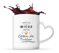 Mug coeur Mieux avec un Coton de Tuléar Cadeau Propriétaire de Chat