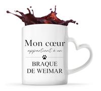 Mug coeur Mon coeur Braque de Weimar Cadeau Vanlife Propriétaire de Chien
