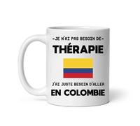 Mug Colombie thérapie humour départ voyage vacances Tasse Colombie