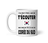 Mug Corée du Sud j'ai peut être l'air de t'écouter Tasse voyage
