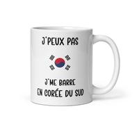 Mug Corée du Sud je peux pas je me barre en Corée du Sud voyage humour tasse Corée du Sud drôle vacances