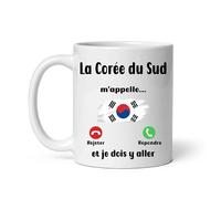 Mug Corée du Sud m'appelle humour voyage départ vacances Tasse Corée du Sud