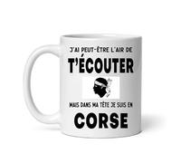 Mug Corse j'ai peut être l'air de t'écouter Tasse voyage Corse