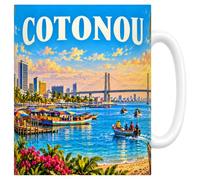 Mug Cotonou - Les Pirogues de la Lagune - Céramique 330 ml