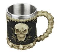 Mug Creative Coupe du Crâne 3D Tasse de Café en Résine Boire Tasse de Thé Chope Mug pour Maison/Bureau/Partie/Halloween Tasse à Café en Acier Inoxydable Résine de voyage Thé Vin Chopes à Bière