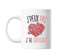 Mug Crochet j'peux pas Blanc