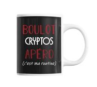Mug Cryptomonnaies C'est Ma Routine Tasse Humour