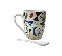 Enesco Mug cuillère Graphinks - En céramique - Blanc - Hauteur 10.5 cm - Largeur 8.5 cm BLANC
