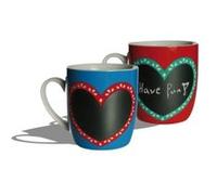 Mug cœur avec un tableau à la craie tasse avec craie Multi G