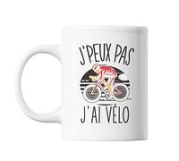 Mug Cyclisme vélo j'peux pas Blanc