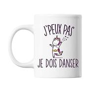 Mug Danse licorne j'peux pas Blanc