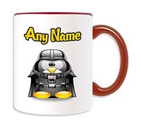 Mug Dark Vador (thème de personnage de film de pingouin, options de couleur) - n'importe quel nommessage sur votre unique - Film de costume Superhéros Star Wars Jedi sabre laser sabre laser Anakin
