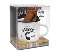 Mug de barbier - Gentlemen's Barber - Coffret complet - Ciseaux - Peigne - Pince à épiler