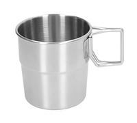 Mug de camping 320 ml en acier inoxydable avec poignée pliable | La tasse à café en métal portable convient aux randonnées pédestres et aux pique-niques