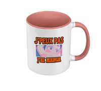 Mug de Couleur Qualité Premium Rose - J'peux Pas J'ai Manga Ochaco Anime Otaku Manga Fanart - Tasse avec anse et intérieur de couleur