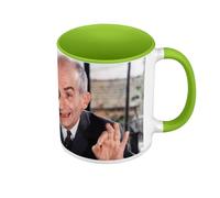 Mug de Couleur Qualité Premium Vert - louis de funes comme sur des roulettes - Tasse avec anse et intérieur de couleur