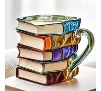 Mug De Livre Peint, 310 Ml Créative 3D Livres Peints Cake Coffee Cup, Nouveauté Livres Colorés Empiler La Tasse De Café Avec Manche, Lire Des Livres Lovers Cup For Literature Lovers Teachers