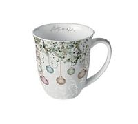 Mug de Noël gris en porcelaine fine