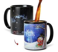 Mug de Noël, Mug magique à couleur changeante 35 cl, Mug thermosensible avec coffret cadeau, Mugs de fêtes pour femmes