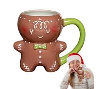 Mug De Noël - Tasse À Poignée Ergonomique Au Design Gingerbread En Forme De Bouteille - Mug De Noël D'une Capacité De 280ml | Pour La Halloween, Les Femmes, L'Automne, Les , Les Hommes, Le Thé Glacé D