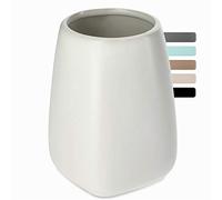 Mug de Salle de Bain KADAX, mug Brosse à Dents en céramique, Tasse de Salle de Bain, Porte Brosse à Dents pour Salle de Bain, Brosse à Dents, Dentifrice, Rangement, Tasse à Eau, dépoli, mug (crème)