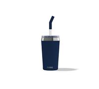 SIGG Gobelet isotherme Helia Night Ink 0,45 L inox 18/8 étanche sans BPA paille verre Bleu