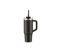Bodum Mug de voyage 1,2 L Black Beauty – métal noir, paille, poignée, lave-vaisselle