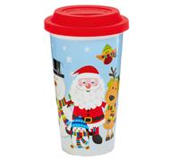 Mug De Voyage Design De Personnage De Noël Premier - Santa Et Ses Amis