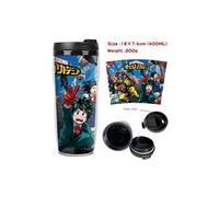 Mug de voyage isotherme en plastique portable - couvercle à vis - My Hero Academia #10 (400ml)