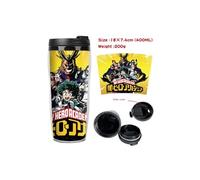 Mug de voyage isotherme en plastique portable - couvercle à vis - My Hero Academia #8 (400ml)