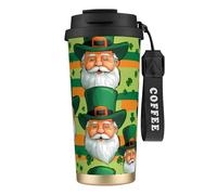 Mug de voyage Lucky Old Man, 100 % étanche, en acier inoxydable 316, à isolation sous vide, avec couvercle et paille, idéal pour l'eau, le thé glacé, le café, les smoothies et bien plus encore.