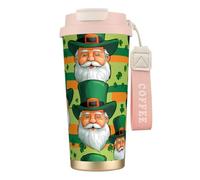 Mug de voyage Lucky Old Man, 100 % étanche, en acier inoxydable 316, à isolation sous vide, avec couvercle et paille, idéal pour l'eau, le thé glacé, le café, les smoothies et bien plus encore.