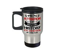 Mug de voyage « Pay No Attention To My Browsing History I'm A Writer Not A Serial Killer » - Cadeau pour écrivains